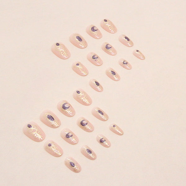 12 Sizes-24 Pcs Press On Nails W744