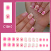 12 Sizes-24 Pcs Press On Nails C1049