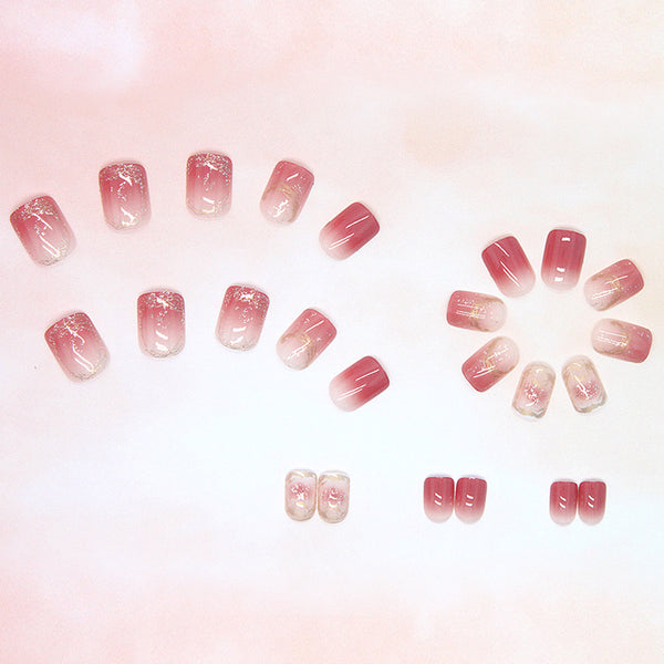 12 Sizes-24 Pcs Press On Nails R515