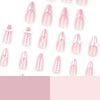 Almond French Glossy Medium Pink Press on Nails