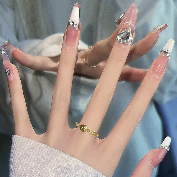 12 Sizes-24 Pcs Press On Nails Z294