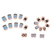 12 Sizes-24 Pcs Press On Nails R535