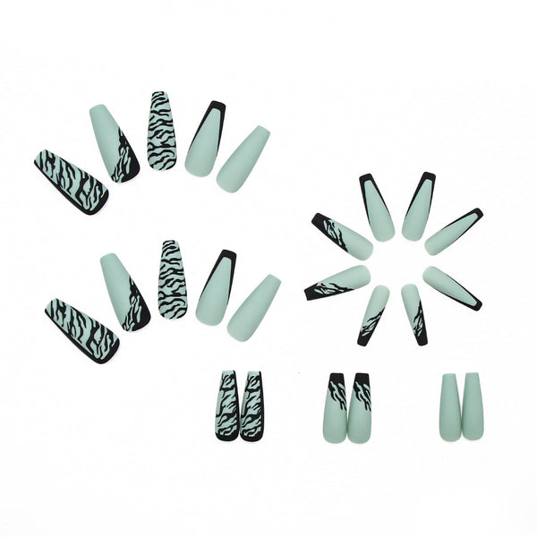 12 Sizes-24 Pcs Press On Nails W030