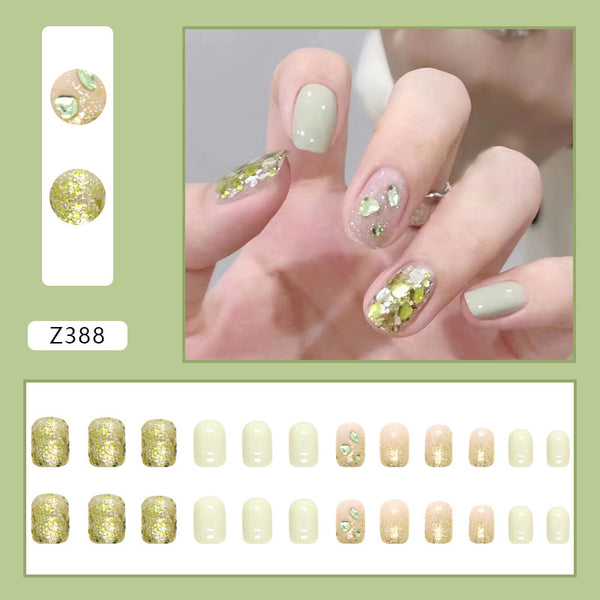 12 Sizes-24 Pcs Press On Nails Z388