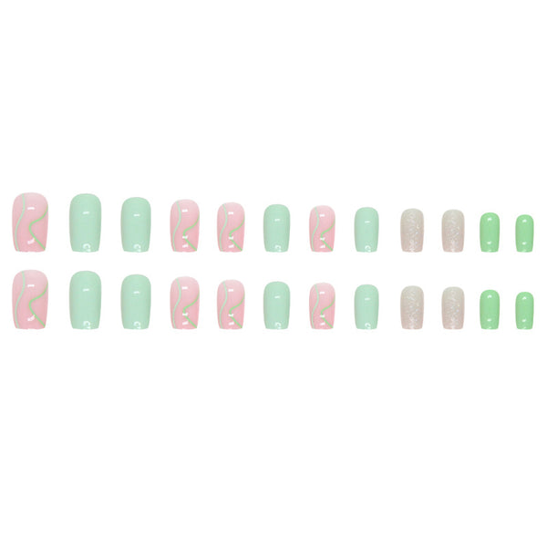 12 Sizes-24 Pcs Press On Nails W679