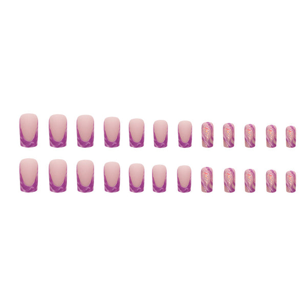 12 Sizes-24 Pcs Press On Nails W930
