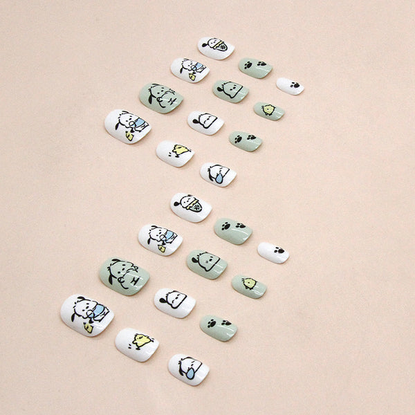 12 Sizes-24 Pcs Press On Nails K007