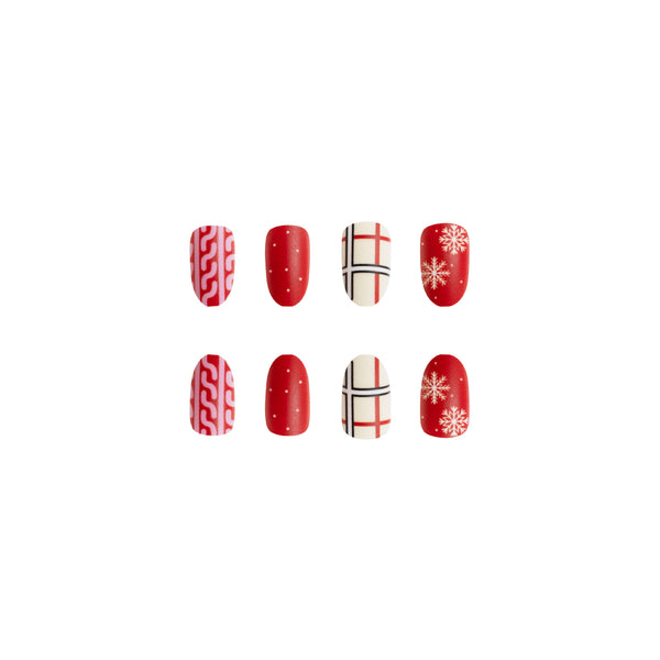12 Sizes-24 Pcs Press On Nails C064
