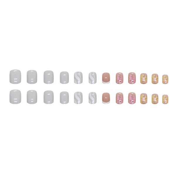 12 Sizes-24 Pcs Press On Nails W1206