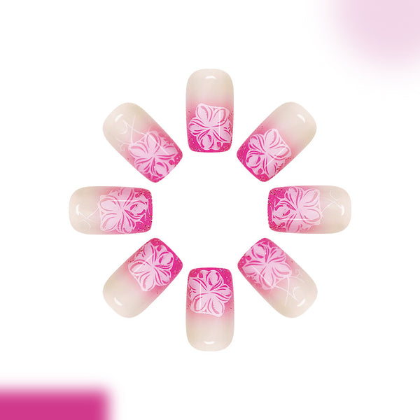12 Sizes-24 Pcs Press On Nails C1620