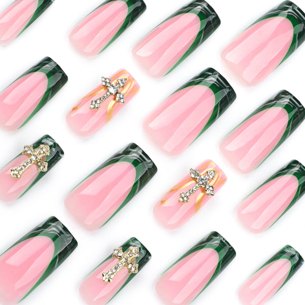 12 Sizes-24 Pcs Press On Nails JP3521
