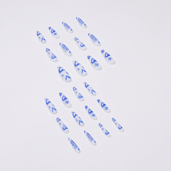12 Sizes-24 Pcs Press On Nails JP1145
