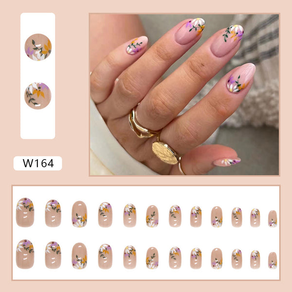 12 Sizes-24 Pcs Press On Nails W164
