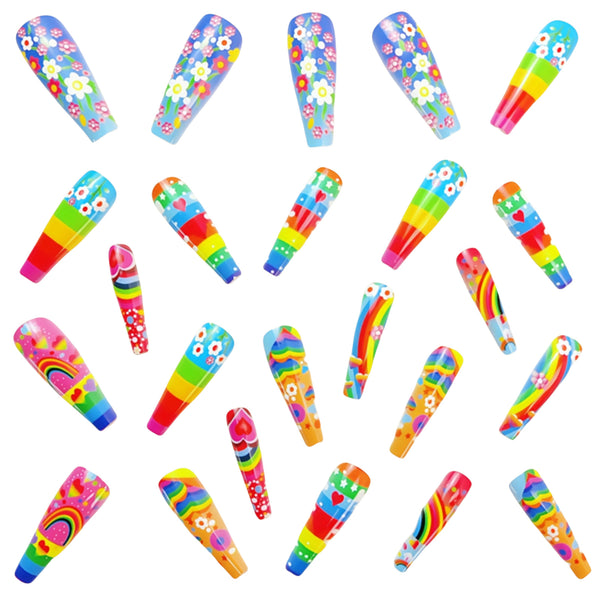 12 Sizes-24 Pcs Press On Nails Y575