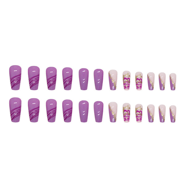 12 Sizes-24 Pcs Press On Nails W736