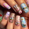 12 Sizes-24 Pcs Press On Nails Y1025