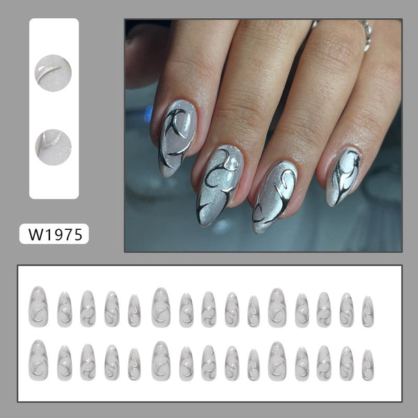 30 Pcs Press On Nails W1975