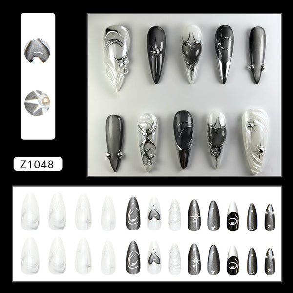 12 Sizes-24 Pcs Press On Nails Z1048