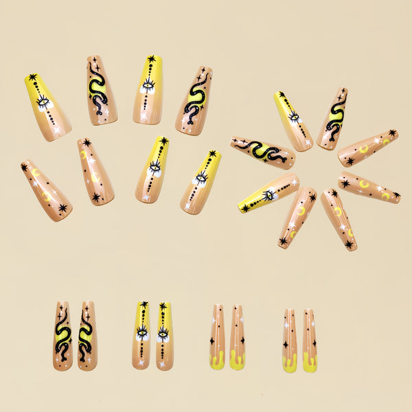 12 Sizes-24 Pcs Press On Nails Y079