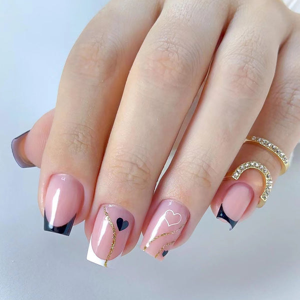 12 Sizes-24 Pcs Press On Nails JP3121