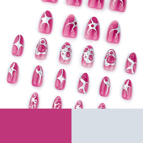 12 Sizes-24 Pcs Press On Nails JP3559