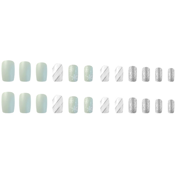 12 Sizes-24 Pcs Press On Nails Y062