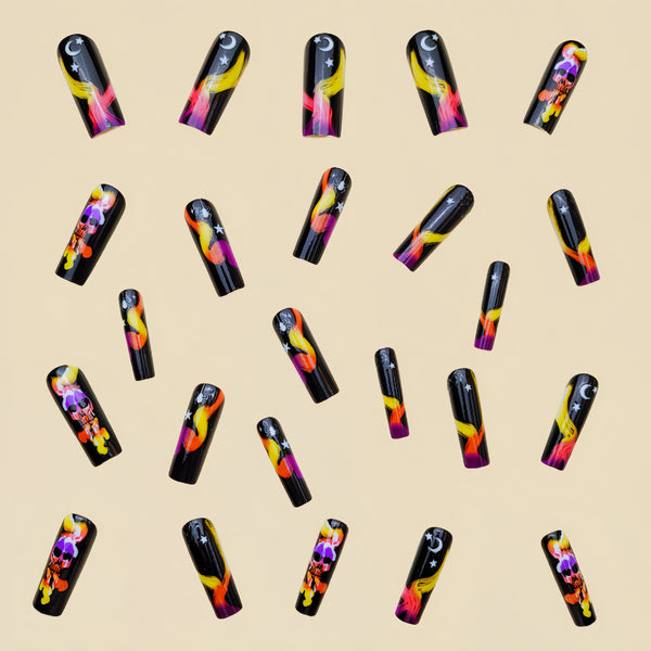 12 Sizes-24 Pcs Press On Nails Y193
