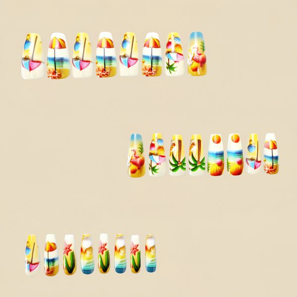 12 Sizes-24 Pcs Press On Nails Y519