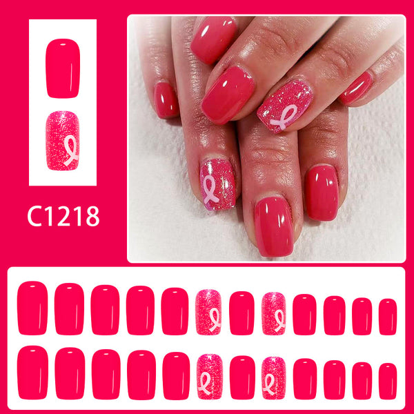 12 Sizes-24 Pcs Press On Nails C1218