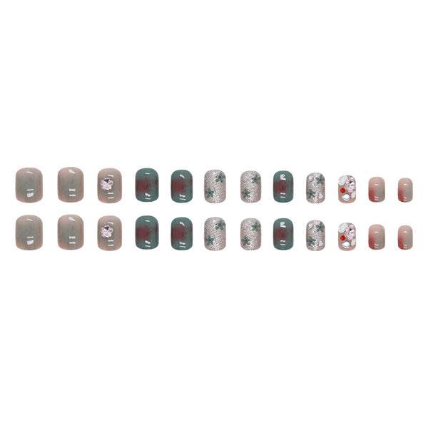 12 Sizes-24 Pcs Press On Nails Z727
