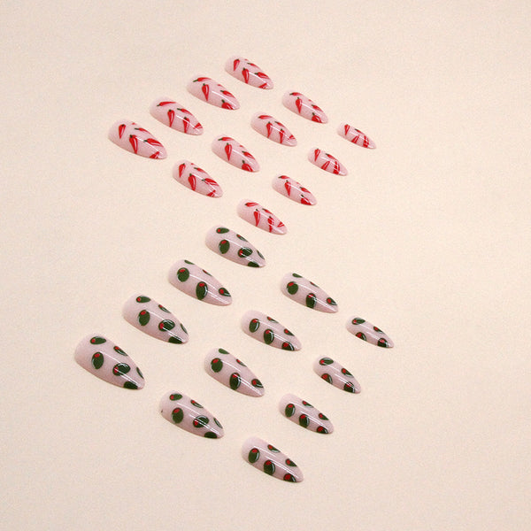12 Sizes-24 Pcs Press On Nails W1109