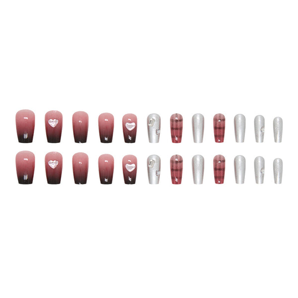 12 Sizes-24 Pcs Press On Nails Z749