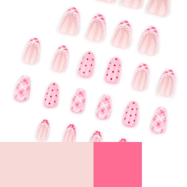 12 Sizes-24 Pcs Press On Nails JP4305