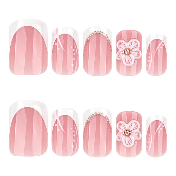 12 Sizes-24 Pcs Press On Nails JP4287