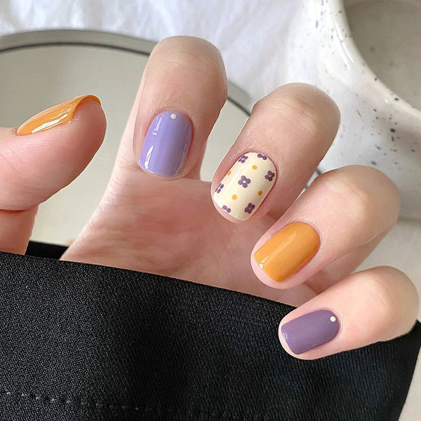 12 Sizes-24 Pcs Press On Nails R594