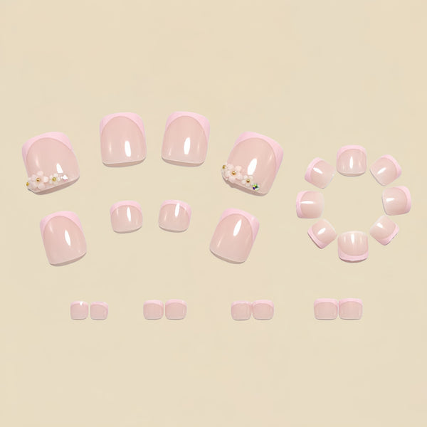 12 Sizes-24 Pcs Press On Nails Y1914