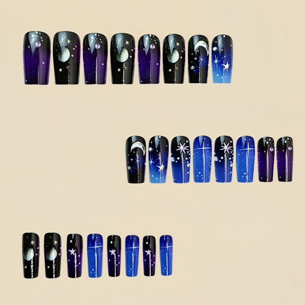 12 Sizes-24 Pcs Press On Nails Y458