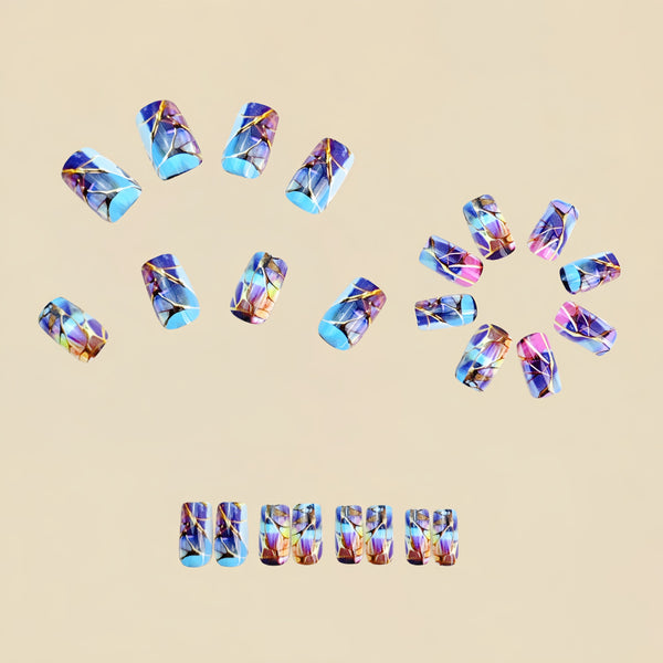 12 Sizes-24 Pcs Press On Nails Y989