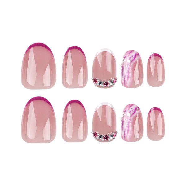 12 Sizes-24 Pcs Press On Nails JP2885