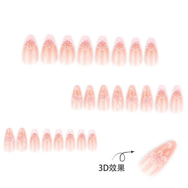 12 Sizes-24 Pcs Press On Nails JP4325