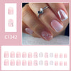 12 Sizes-24 Pcs Press On Nails C1342