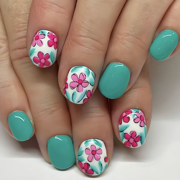 12 Sizes-24 Pcs Press On Nails Y746