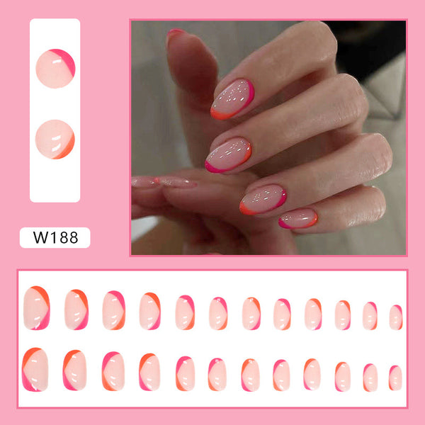 12 Sizes-24 Pcs Press On Nails W188