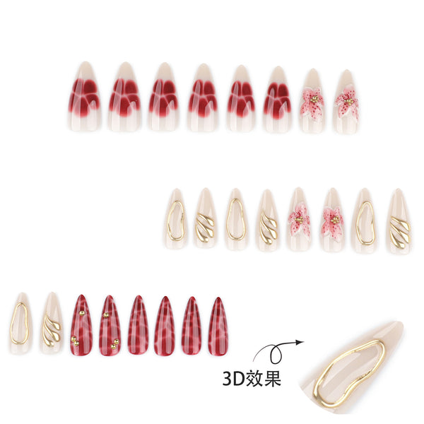 12 Sizes-24 Pcs Press On Nails JP4020