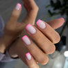 French Glossy Pink Short Square Press on Nails