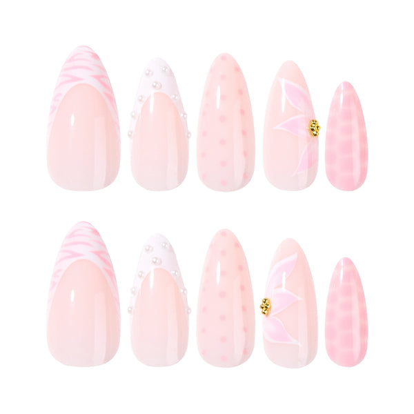 12 Sizes-24 Pcs Press On Nails JP4371