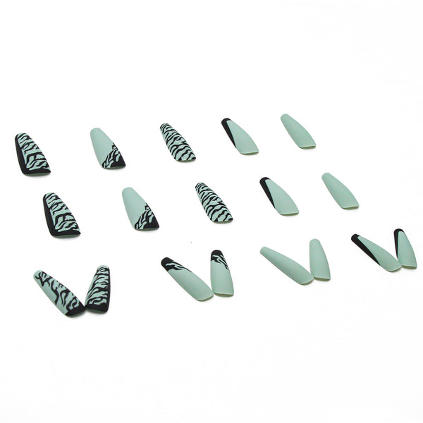 12 Sizes-24 Pcs Press On Nails W030