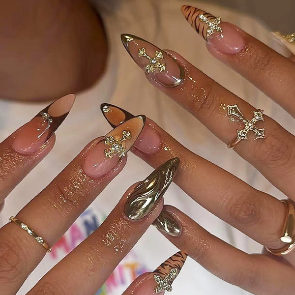 12 Sizes-24 Pcs Press On Nails Z942