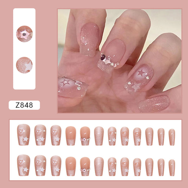 12 Sizes-24 Pcs Press On Nails Z848
