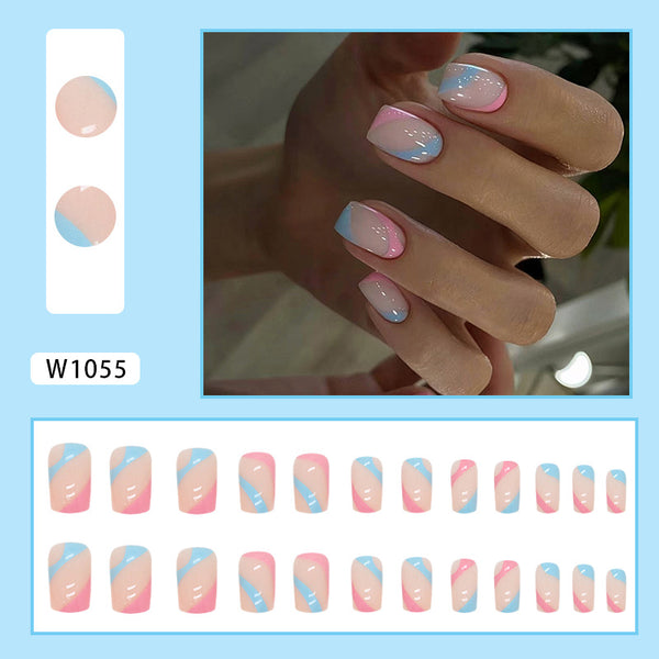 12 Sizes-24 Pcs Press On Nails W1055